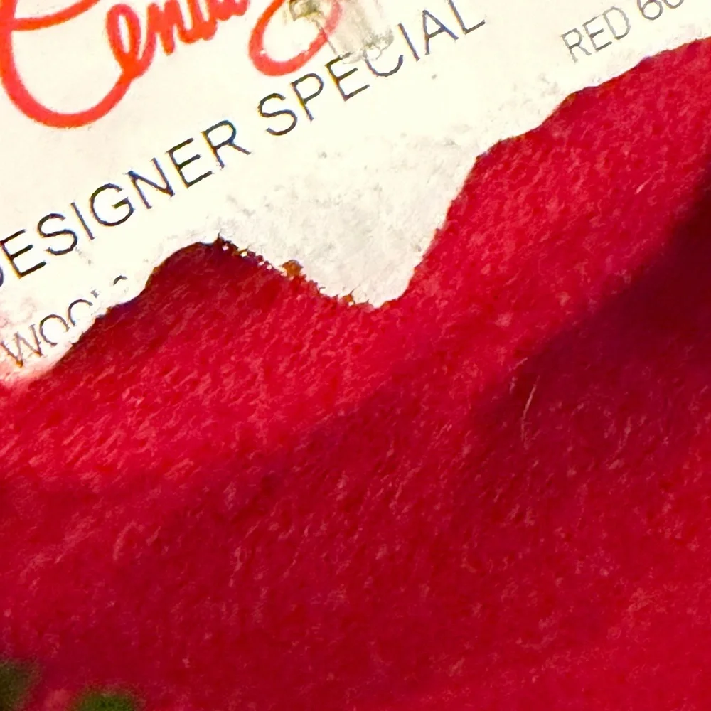 Century 21 Cashmere Red Fringe Scarf Flawed Beauty